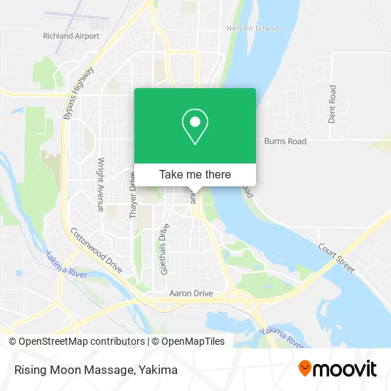 Rising Moon Massage map