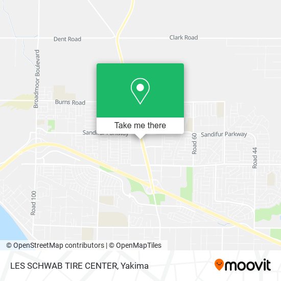 LES SCHWAB TIRE CENTER map