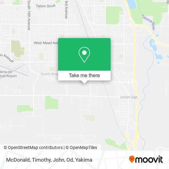 McDonald, Timothy, John, Od map