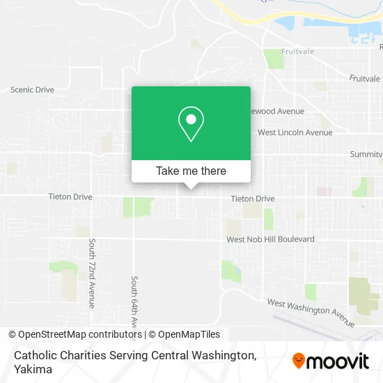 Catholic Charities Serving Central Washington map