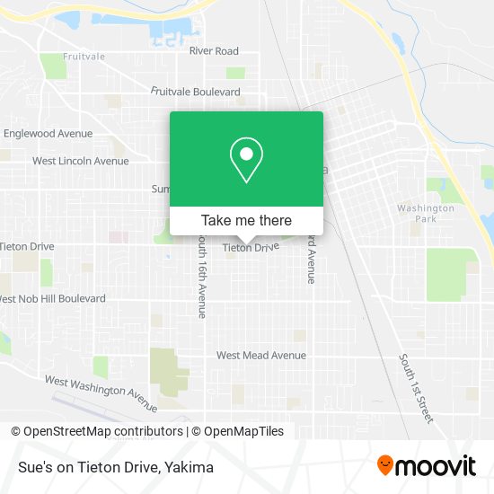 Sue's on Tieton Drive map
