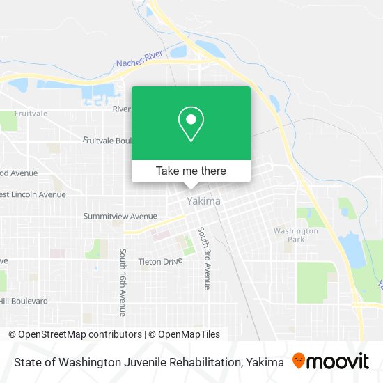 State of Washington Juvenile Rehabilitation map