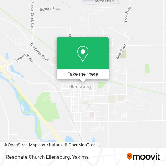 Mapa de Resonate Church Ellensburg