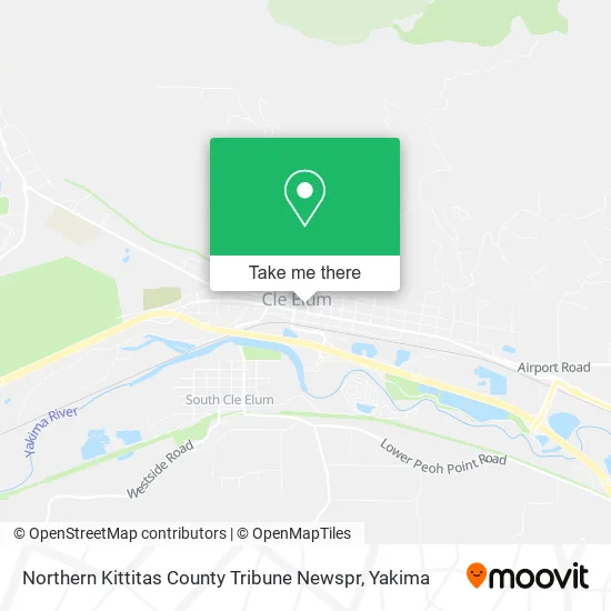 Mapa de Northern Kittitas County Tribune Newspr