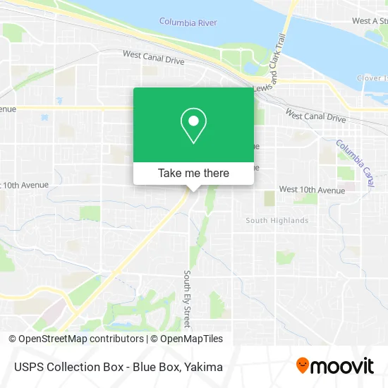 Mapa de USPS Collection Box - Blue Box
