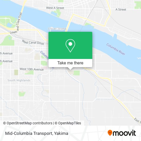 Mid-Columbia Transport map