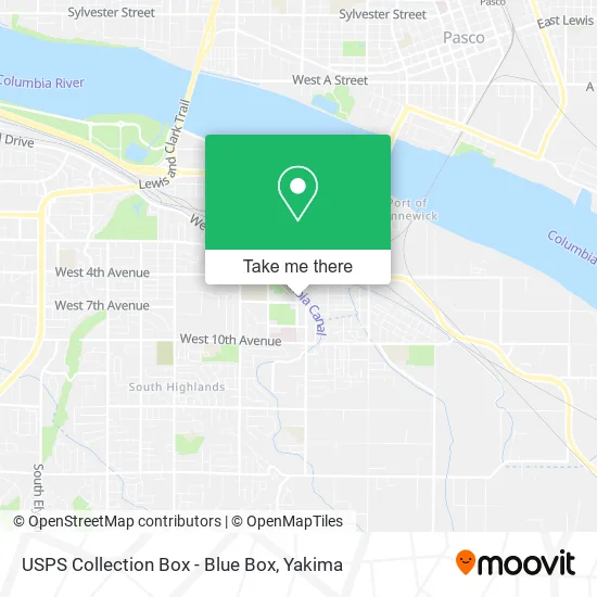 USPS Collection Box - Blue Box map