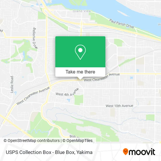 USPS Collection Box - Blue Box map