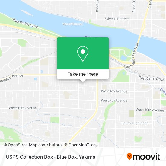 USPS Collection Box - Blue Box map