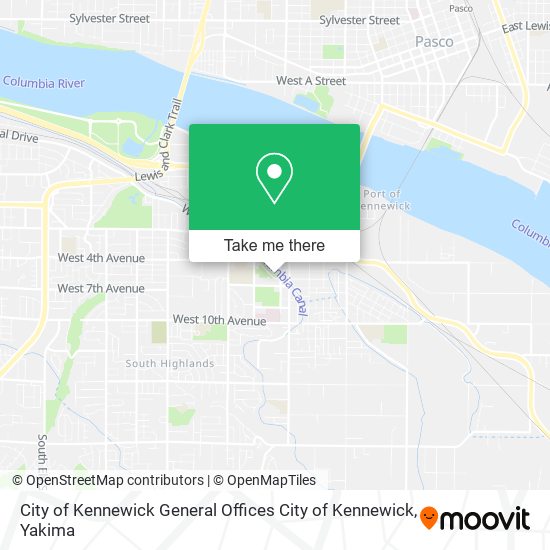Mapa de City of Kennewick General Offices City of Kennewick