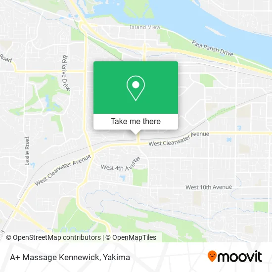A+ Massage Kennewick map