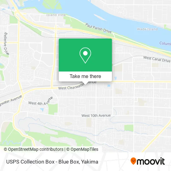Mapa de USPS Collection Box - Blue Box