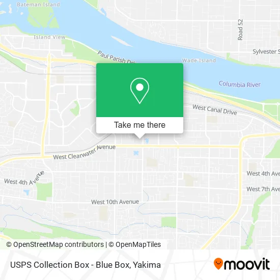 Mapa de USPS Collection Box - Blue Box