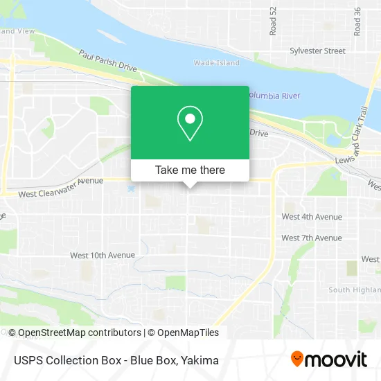 USPS Collection Box - Blue Box map