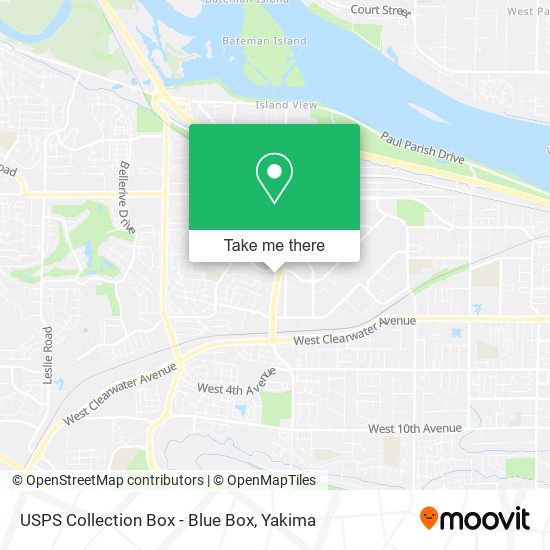 Mapa de USPS Collection Box - Blue Box