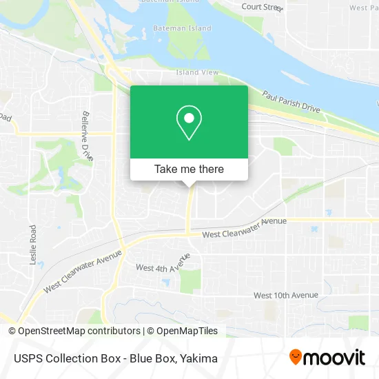 USPS Collection Box - Blue Box map