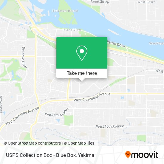 USPS Collection Box - Blue Box map