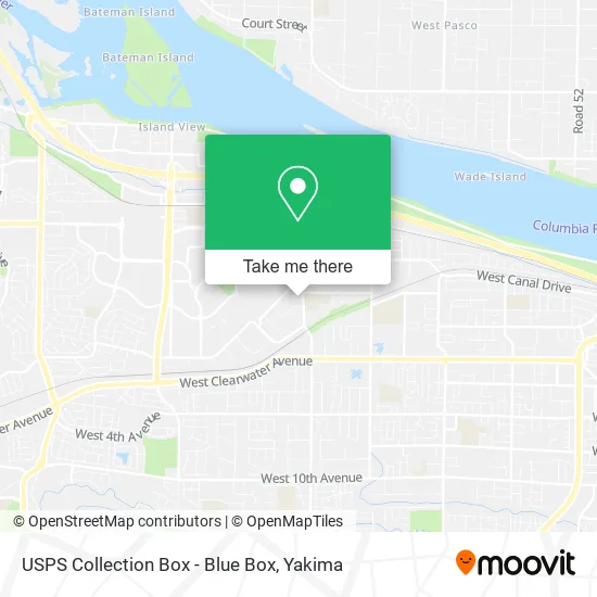 USPS Collection Box - Blue Box map