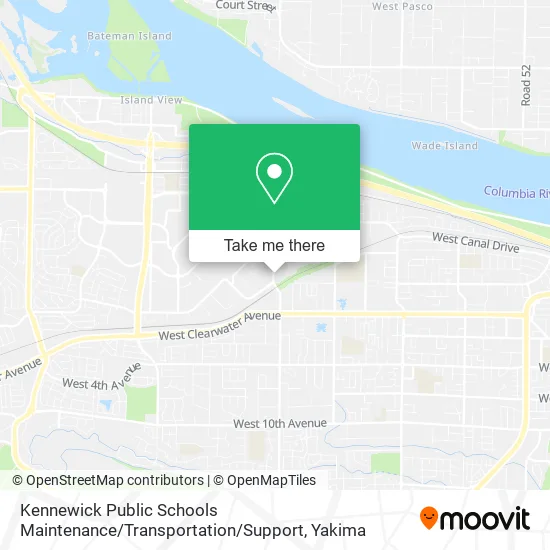 Mapa de Kennewick Public Schools Maintenance / Transportation / Support