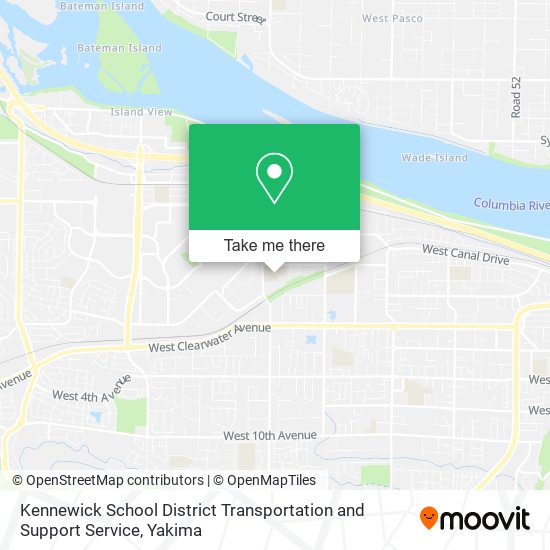 Kennewick School District Transportation and Support Service map