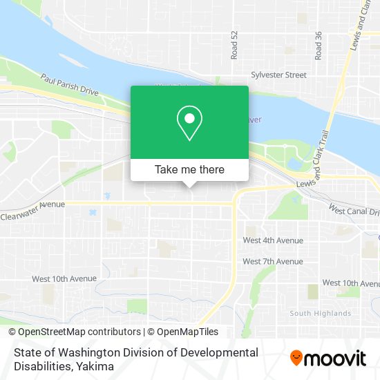 Mapa de State of Washington Division of Developmental Disabilities