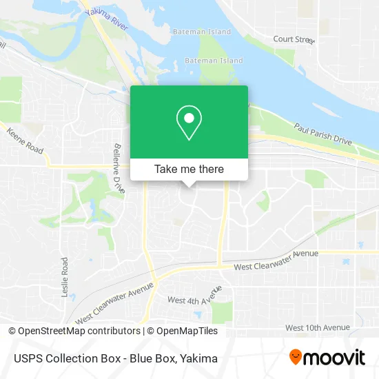 USPS Collection Box - Blue Box map