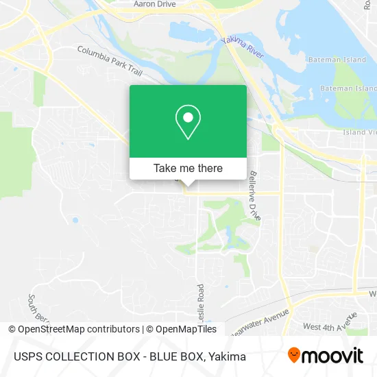 USPS COLLECTION BOX - BLUE BOX map