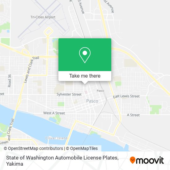 State of Washington Automobile License Plates map