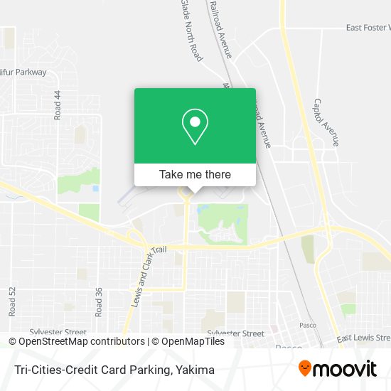 Tri-Cities-Credit Card Parking map