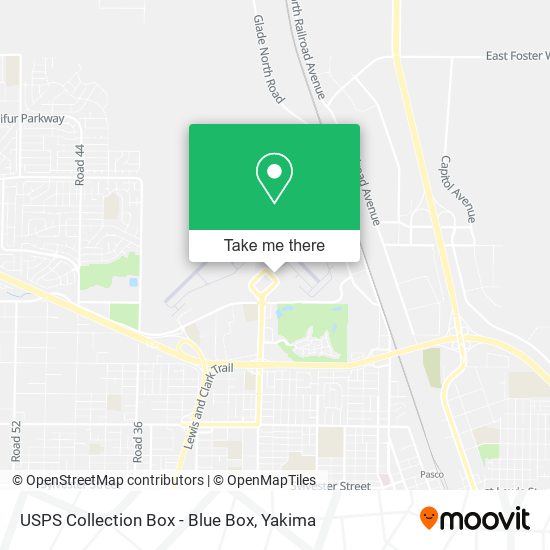 USPS Collection Box - Blue Box map