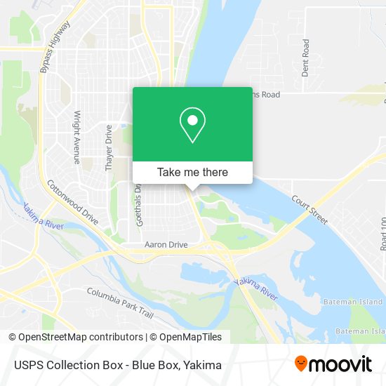 Mapa de USPS Collection Box - Blue Box