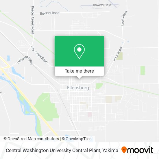Mapa de Central Washington University Central Plant