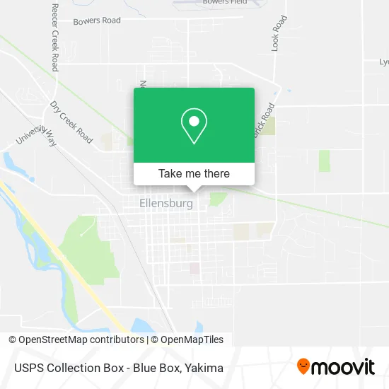 Mapa de USPS Collection Box - Blue Box