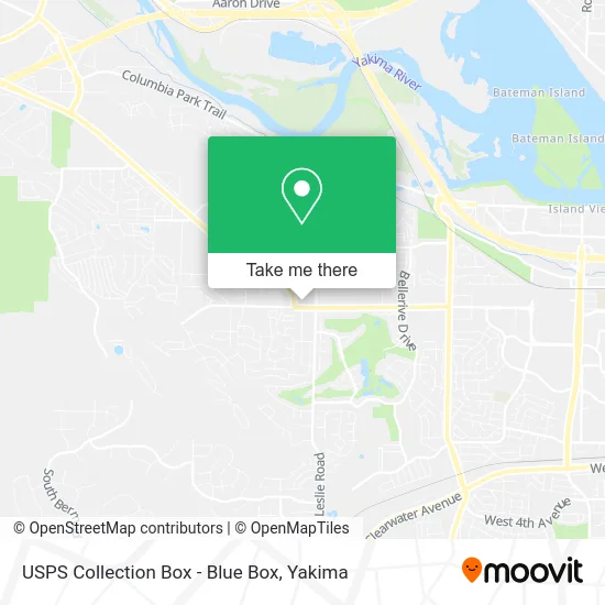 USPS Collection Box - Blue Box map