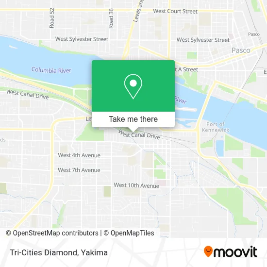 Tri-Cities Diamond map