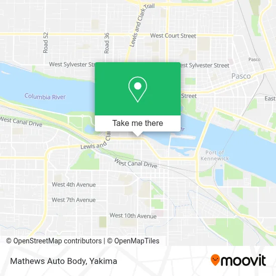 Mathews Auto Body map