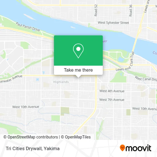 Tri Cities Drywall map