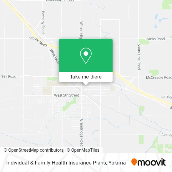 Individual & Family Health Insurance Plans map