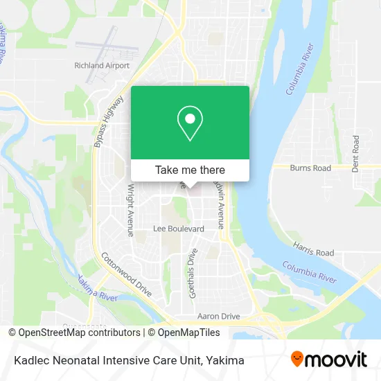 Kadlec Neonatal Intensive Care Unit map