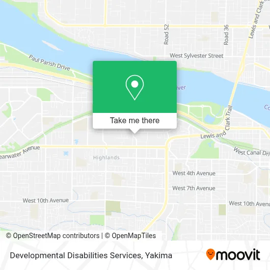 Developmental Disabilities Services map