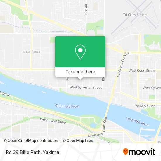 Rd 39 Bike Path map
