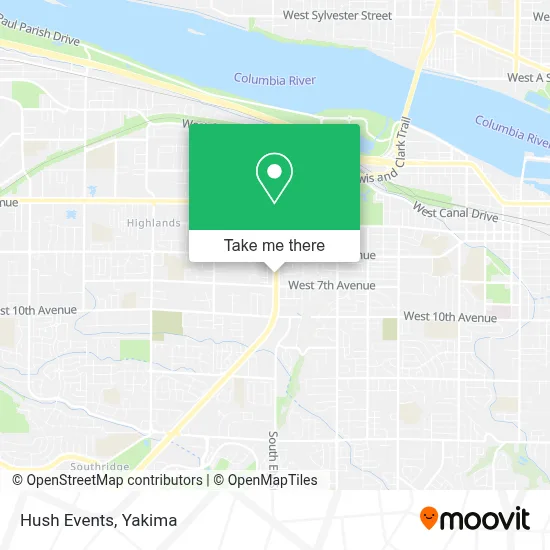 Hush Events map