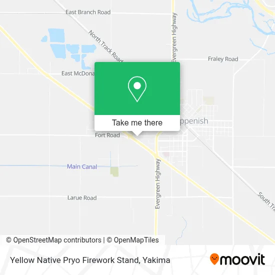 Yellow Native Pryo Firework Stand map