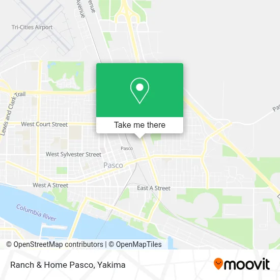 Ranch & Home Pasco map