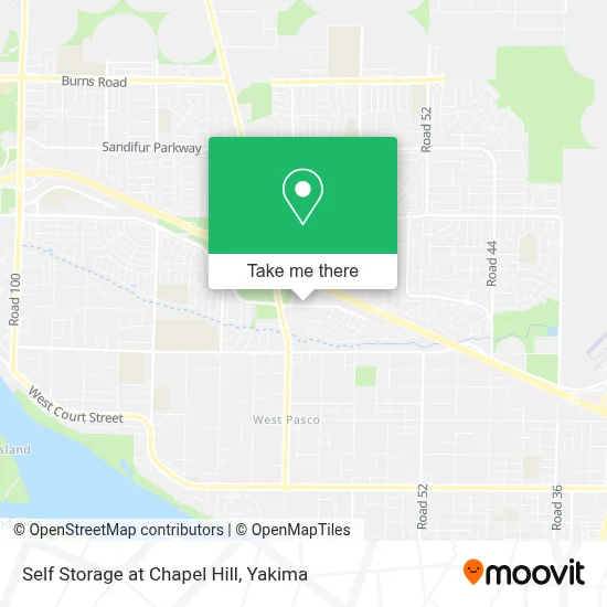 Self Storage at Chapel Hill map