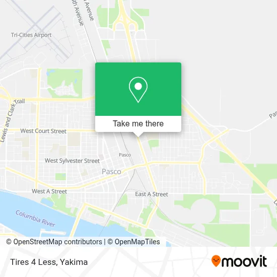 Tires 4 Less map