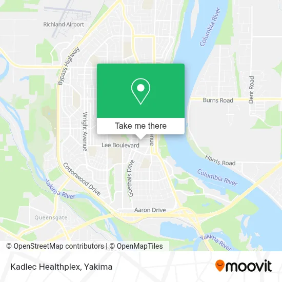 Kadlec Healthplex map
