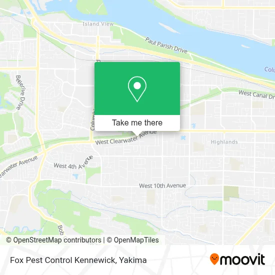 Fox Pest Control Kennewick map