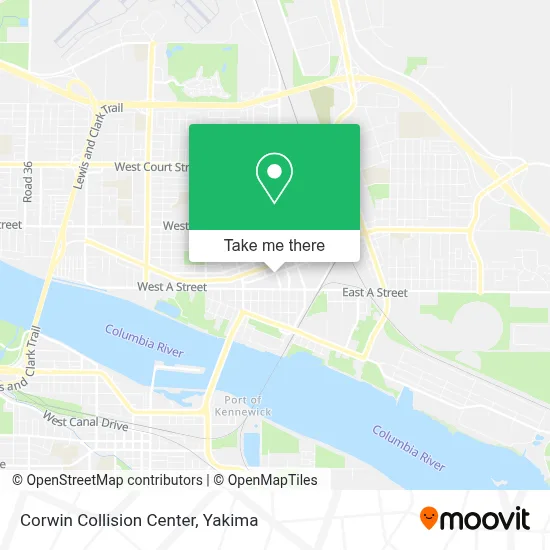 Corwin Collision Center map
