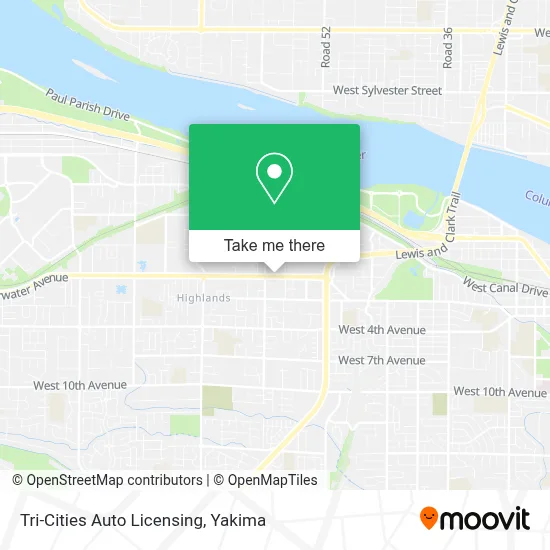 Tri-Cities Auto Licensing map